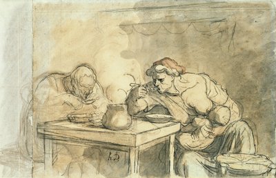 The Soup, c.1862-65 by Honoré Daumier